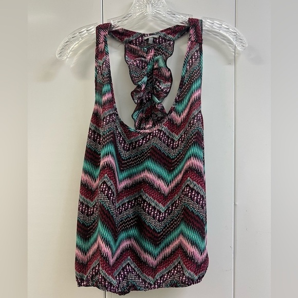 Charlotte Russe Razor Back Print Tank Top - Picture 1 of 3